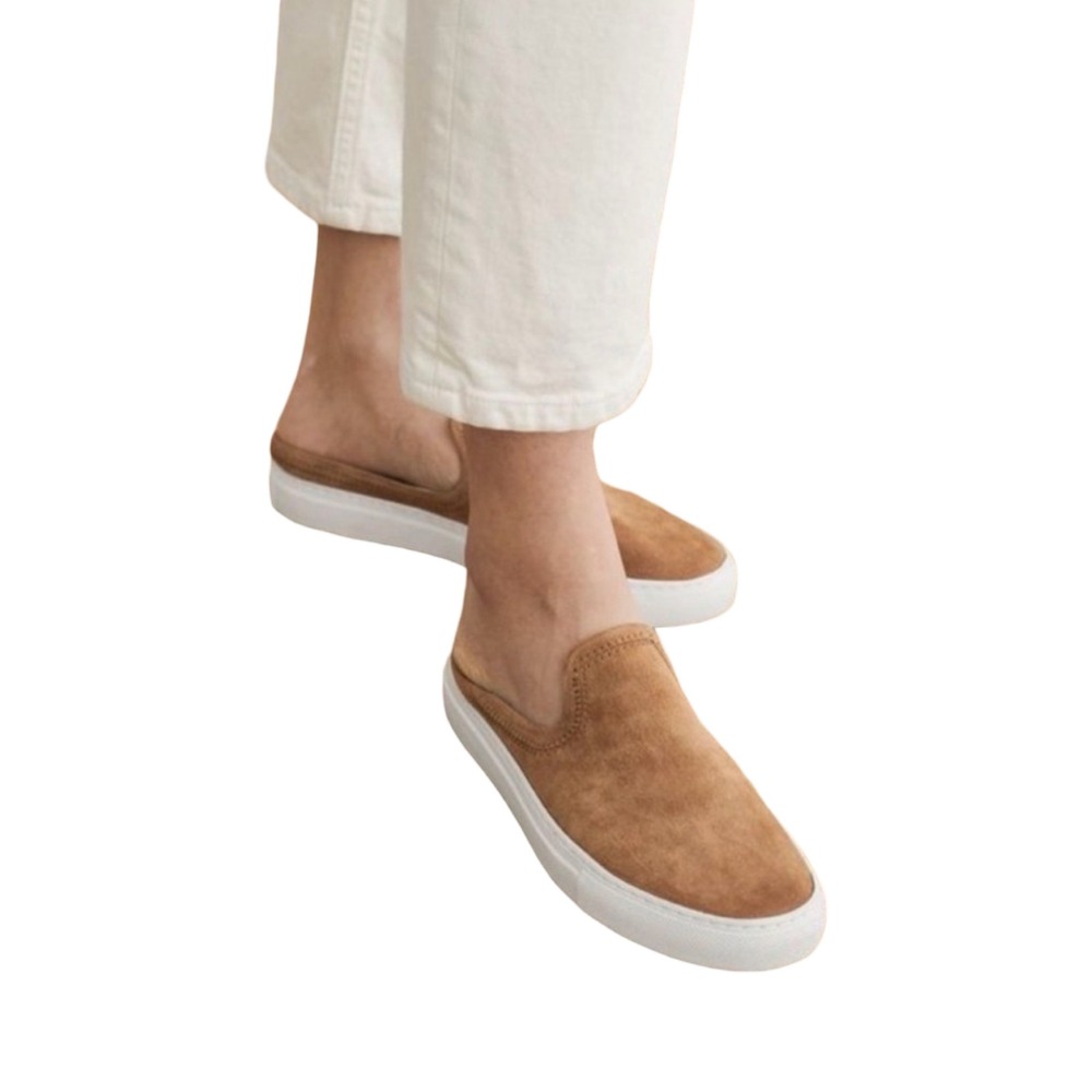 Jenni Kayne Suede Slide Sneakers Womens 37 Hone Mule Slip On